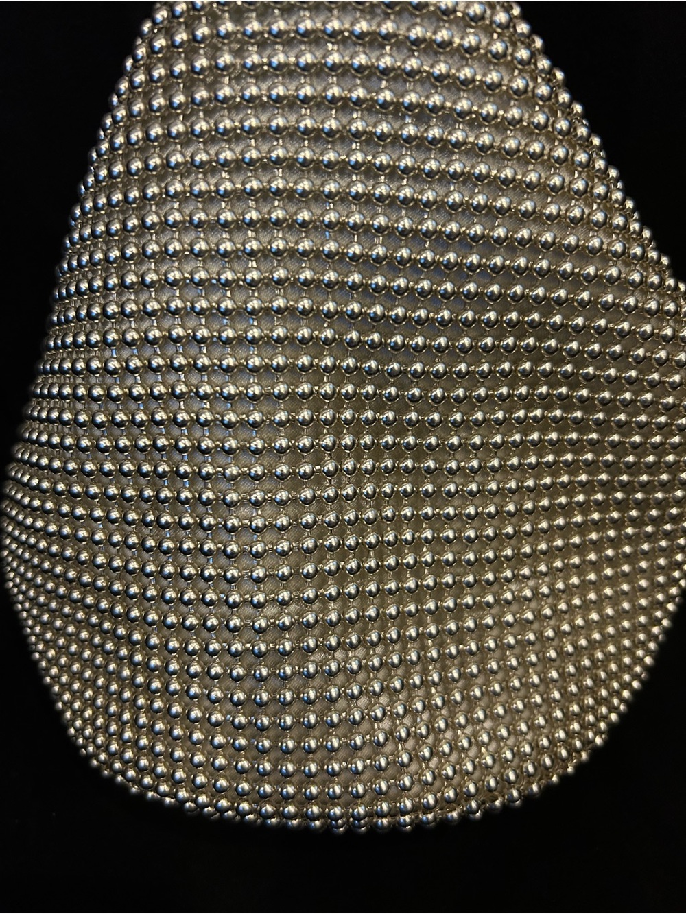Olga Berg Bianca Ball Mesh Handle Bag in Gold - Picture 4 of 7
